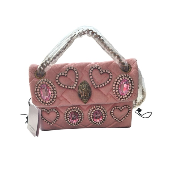 Kurt Geiger Handbags - Kurt Geiger Pink Embellished Mini Kensington Crossbody Bag NWT